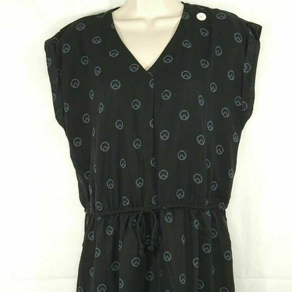 WeLoveFine Overwatch Logo Dress Size XL Allover Print Cosplay Costume Comicon - Picture 3 of 8